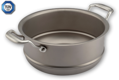 KALINDRA | Tritania. Steamer saucepan Ø 24 cm, 100% titanium