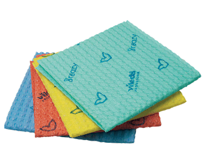 BLUE FARM | Vileda Professional. Breazy microfiber cloth and novolon® bags. 35 x 35 cm. 25-piece kit