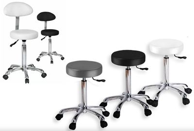 BLUE FARM | Weelko. Fast. Hocker mit flacher Sitzfläche. Erhältlich mit oder ohne ovaler Rückenlehne