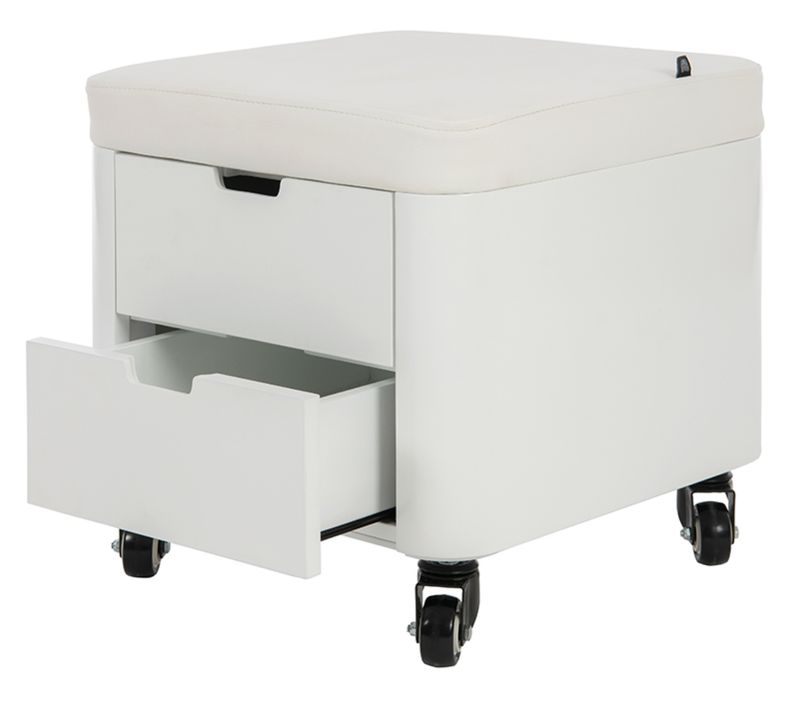 BLUE FARM | Weelko. Cosy. Pedicure stool with 2 drawers and wheels