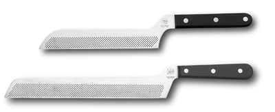 KALINDRA | Due Buoi knives. 855. Soft cheese knife with non-stick cavities
