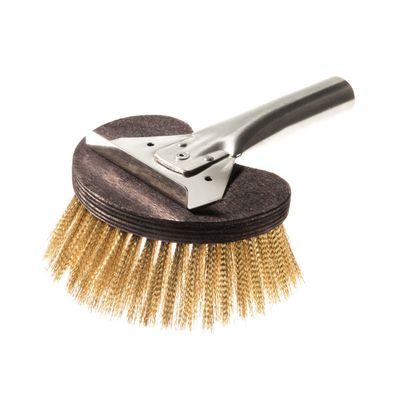 BLUE FARM | Lilly. Half-moon-shaped rotating brass brush with st. steel connection Ø 3 cm