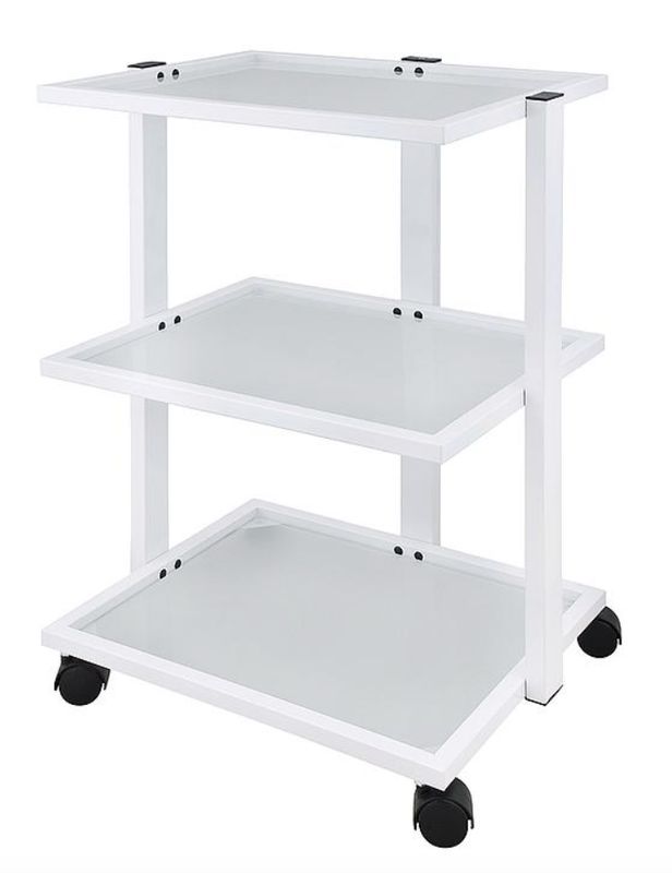 BLUE FARM | Weelko. Facile. Trolley with 3 glass shelves and protective edge