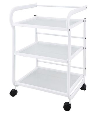 BLUE FARM | Weelko. Help. Trolley with 3 glass shelves and protective edge BLUE FARM | Weelko. Help. Trolley with 3 glass shelves and protective edge