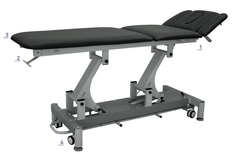 BLUE FARM | Weelko. PH304SH. Massage and physiotherapy table with 5 sections and 2 motors.