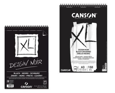 BLUE FARM | Canson. Spiral block Black XL black 150 g/m² 40 sheets