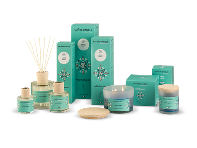 KALINDRA | B Casa. Candles, 100% vegetable. Mediterranean Line: Sardinian myrtle