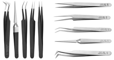 BLUE FARM | Lombard. Professional Lashes tweezers 13 cm long in st. steel