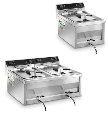 KALINDRA | FAMA. 12 litre three-phase fryers with 1 and 2 tanks