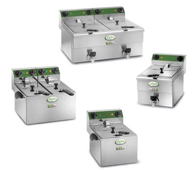 KALINDRA | FAMA. Single-phase fryers with 1 and 2 tanks and from 3 to 10 litres
