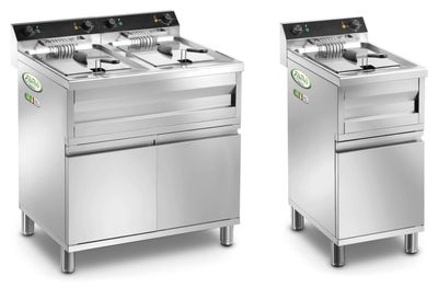 KALINDRA | FAMA. Professional 3-phase fryers with 1 and 2 12-litre tanks