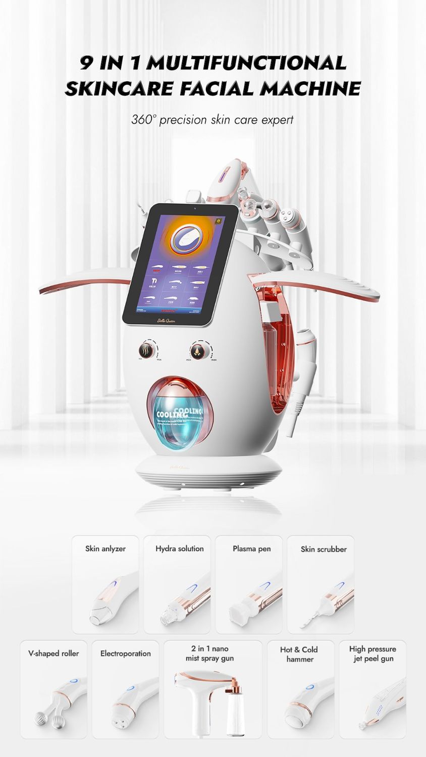 KALINDRA | Pandora. Professional aesthetic treatment device for face (and body) with 9 specific functions