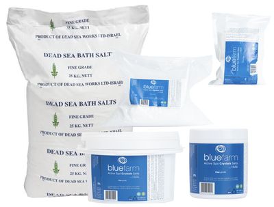 BLUE FARM | kalindra.it. Dead Sea Spa Salts NutriDren Plus in fine Fine Grade.