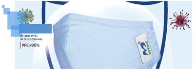 BLUE FARM | ImproM. Washable and reusable protective masks. Available in 3 sizes
