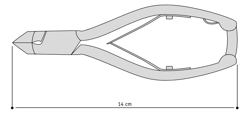 Luna Foot Nipper, Double Spring and Cobalt Lock 14 cm. Kalindra Cutlery