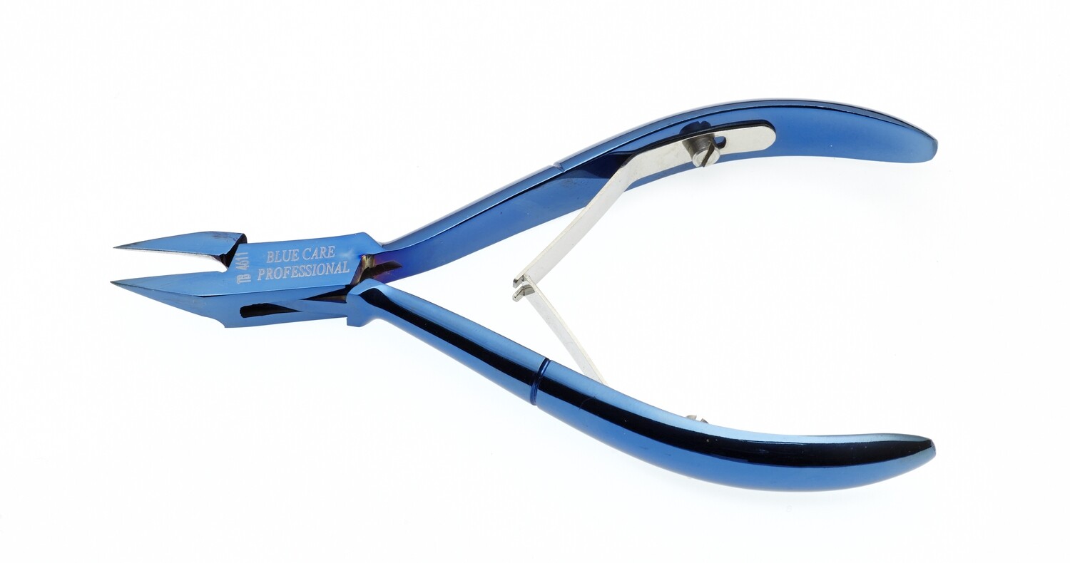 BLUE FARM | Lombard. Titanium ingrowing nail nippers, straight, box joint, double blade spring