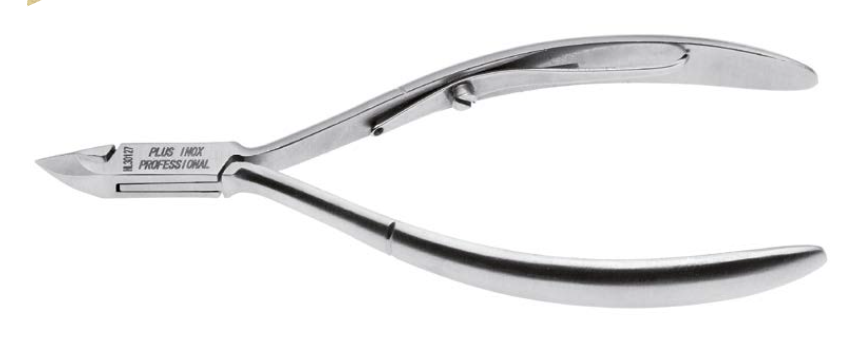 X-Care Skin Nipper, embedded, single-bar spring. Made of high-carbon stainless steel. Kalindra cutlery