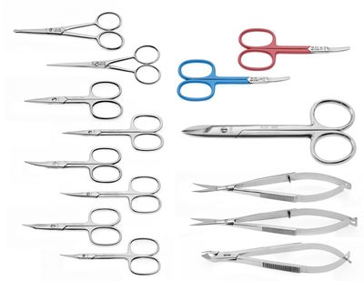 Scissors and small scissors for nails or skin X-Care inox Plus. Kalindra cutlery