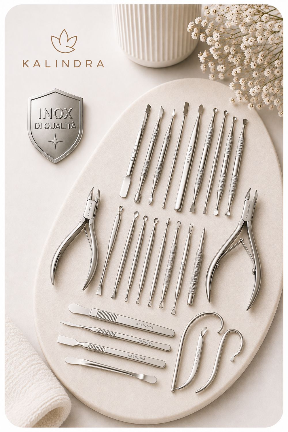 Professional tools X-Care line in stainless steel with high carbon content. Kalindra cutlery