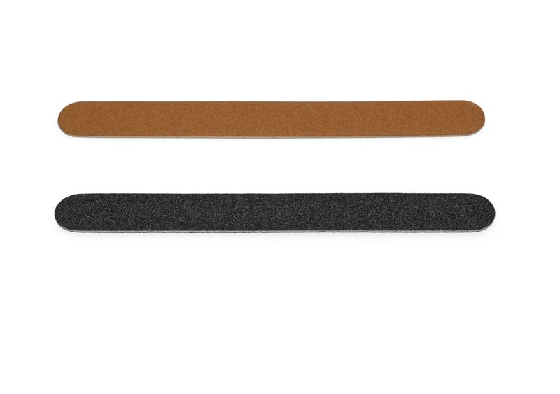 Wooden manicure file, double grit 100/100, pack of 9 pieces. Available colors: Brown and Black. Kalindra cutlery