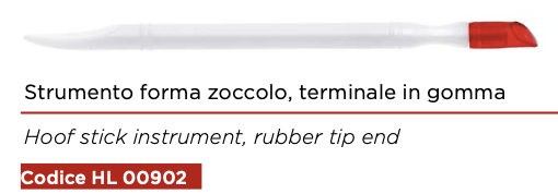 Hoof shape tool, rubber tip. Kalindra cutlery