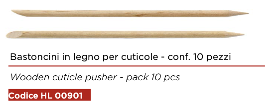 Wooden Cuticle Sticks - 10 Pieces. Kalindra Cutlery