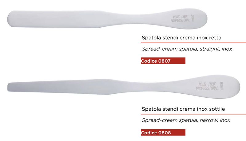 Stainless steel cream spreading spatula. 2 models available. Kalindra cutlery