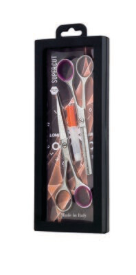 Super Cut. Hair scissors and thinning shears line from 5" to 8". Kalindra cutlery