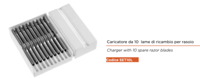 Schachtel mit 10 Kartuschen = 100 Rasierklingen. Kalindra cutlery