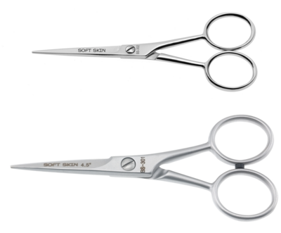 Beard scissors 4" and mustache scissors stainless steel 4.5". Kalindra cutlery