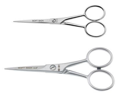 Beard scissors 4" and mustache scissors stainless steel 4.5". Kalindra cutlery