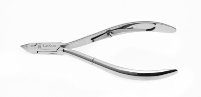 Lexus leather cutter, embedded, single-bar spring. Made of steel. Kalindra cutlery
