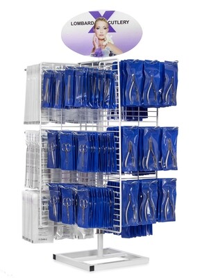 Manicure and pedicure product display stand. Kalindra cutlery