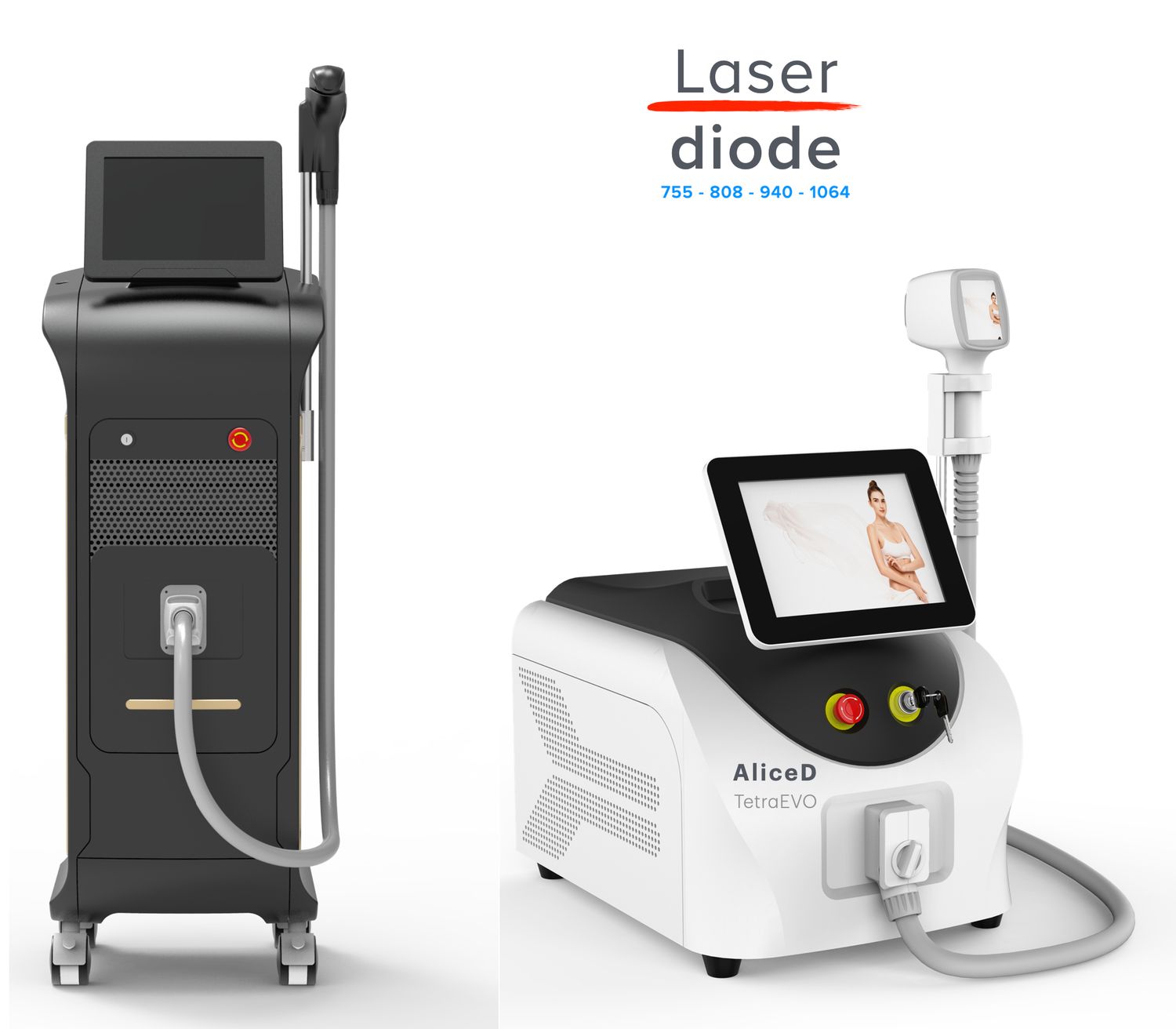 KALINDRA | BF Tech. Alice TETRA EVO. Laser for Hair Removal and PhotoStimulation, tabletop or trolley-mounted