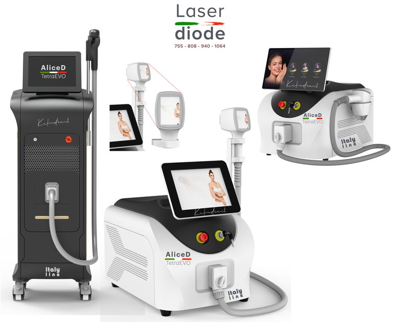 KALINDRA | BF Tech. AliceD TETRA EVO. Diode Laser for Hair Removal and PhotoStimulation, Tabletop or Trolley Version