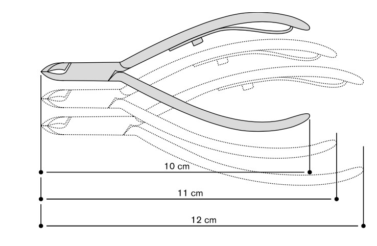 Cobalt Skin Nipper, rounded, recessed, single bar spring. Available in 7 models. Kalindra cutlery