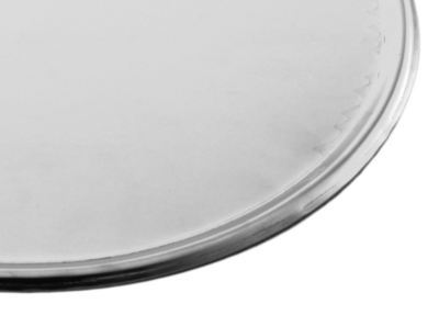 KALINDRA | Lilly. Stainless steel rimmed plate for displaying and serving. H 10 mm