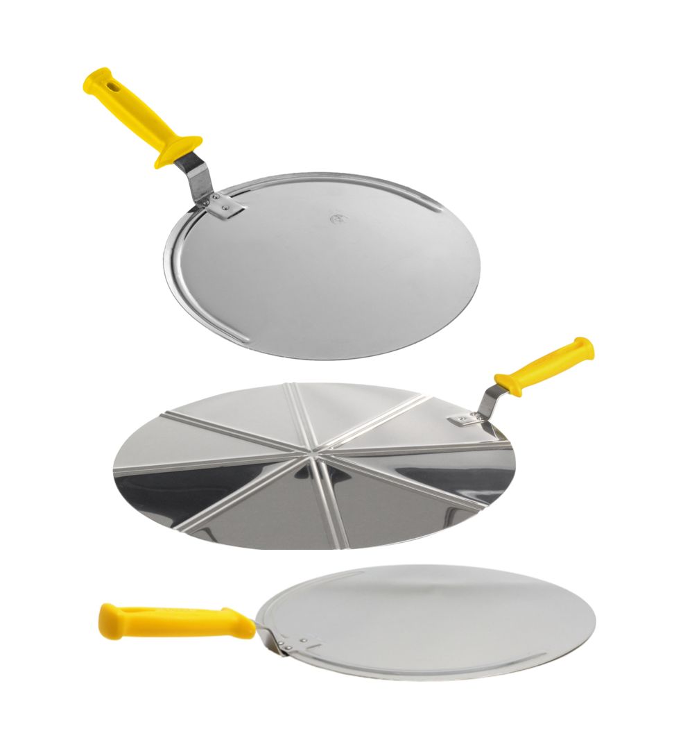 KALINDRA | Lilly. Stainless steel pizza cutter for serving and slicing pizzas. 11 options for every need