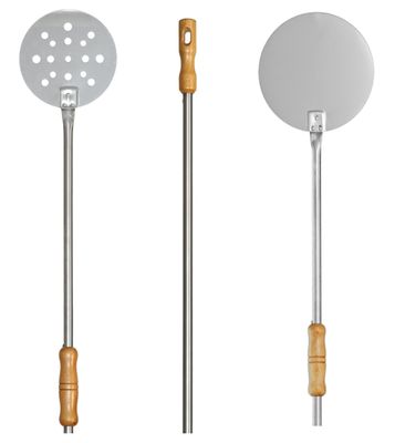 KALINDRA | Lilly. CODROIPO. Pizza peel for baking, 170 cm. Made of stainless steel, available in smooth or perforated versions