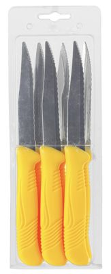 KALINDRA | Lilly. Cuchillo para pizza con hoja de acero inoxidable. Paquete de 6 piezas