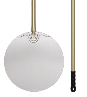 KALINDRA | Lilly. CANADA. Multi-purpose round pizza peel in aluminum alloy. Diam.: 33 cm / 40 x h 135 cm