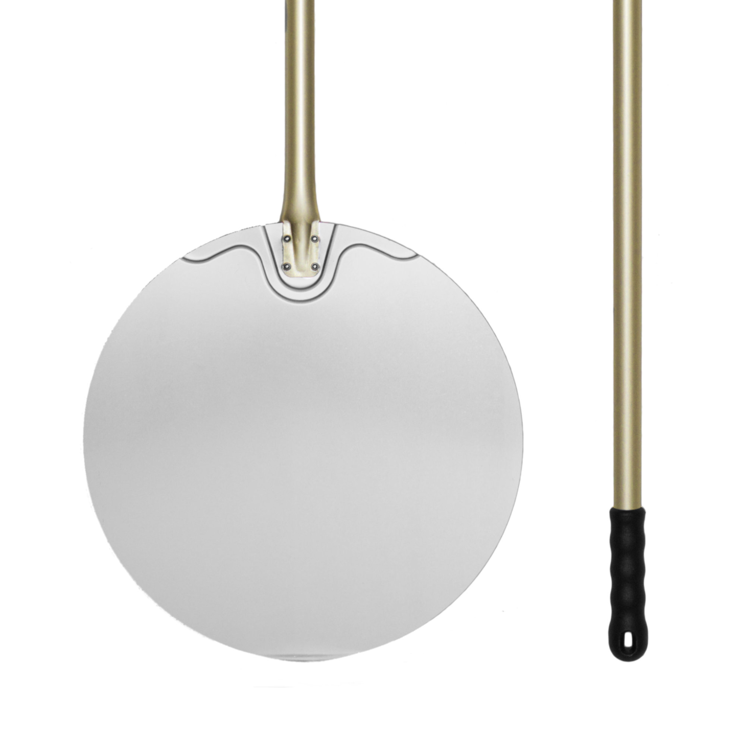 KALINDRA | Lilly. CANADA. Multi-purpose round pizza peel in aluminum alloy. Diam.: 33 cm / 40 x h 135 cm