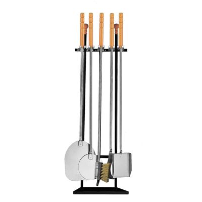 BLUE FARM | Lilly. Rustik 5-Geraete-Set für Kamin-Ofen-Grill h 135cm (articoli 324/0+340/1-2-3-4-5+ Gestell)