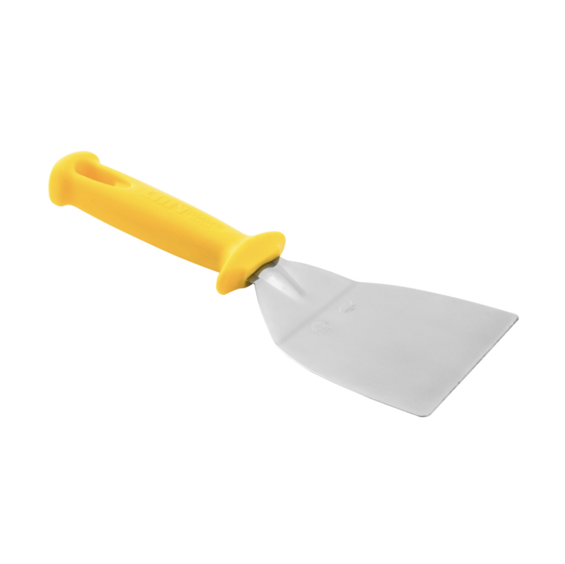 KALINDRA | Lilly. Stainless steel bent spatula for dough and multi-purpose use, available in 8, 10, or 12 cm sizes