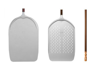 KALINDRA | Lilly. MODENA. Pelle à pizza en aluminium lisse ou perforée pour pizzas au mètre. - h 170 cm. 8 variantes