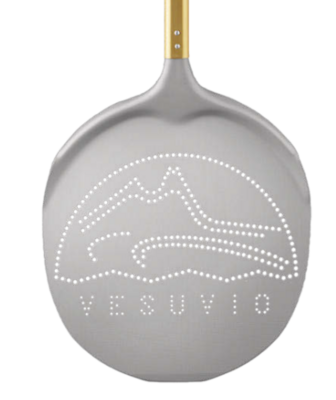 KALINDRA | Lilly. VESUVIO. Perforated round aluminum alloy pizza peel. 6 sizes available