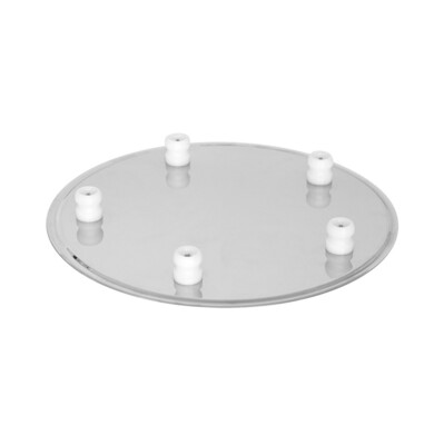 KALINDRA | Lilly. Plato de acero inoxidable con borde para exhibir/servir con patas. H mm 40