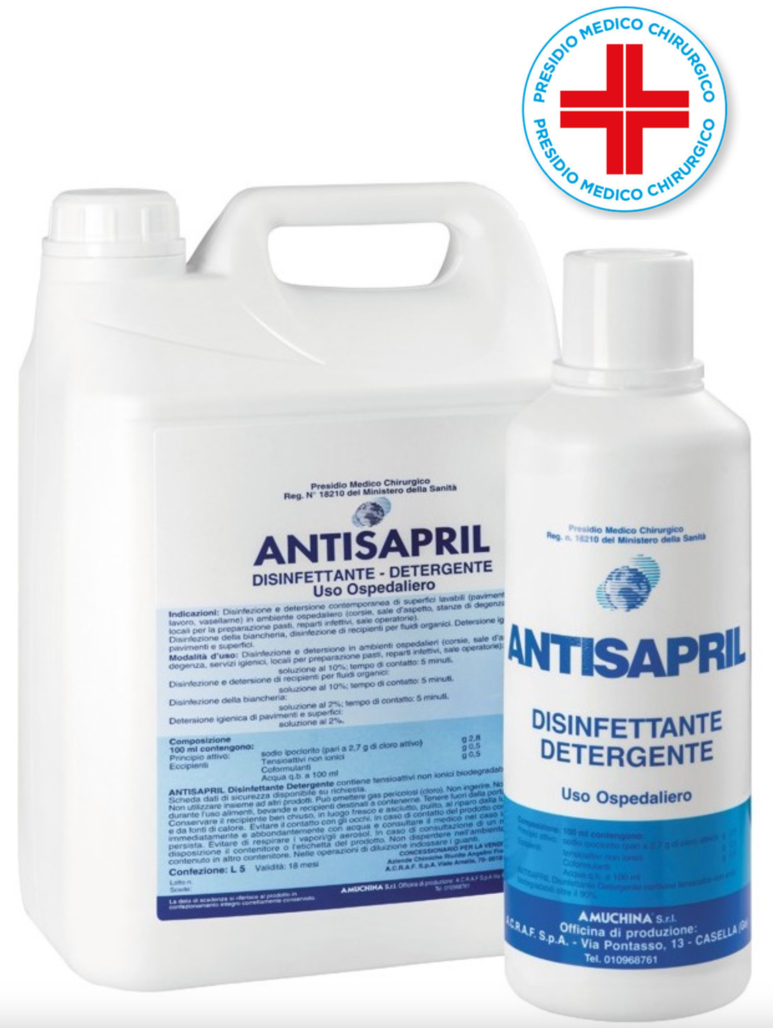 Amuchina. Antisapril disinfectant cleaner