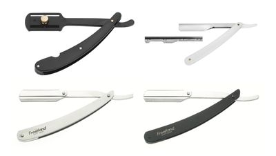 Professional barber razor line in 4 solutions. Kalindra cutlery