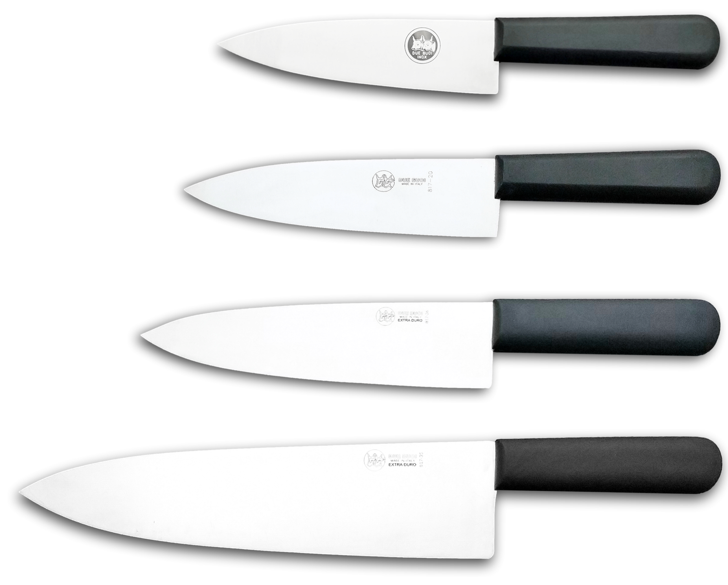 KALINDRA | Due Buoi - Professional Meat and Fish Knife with Black Handle – 6 Models